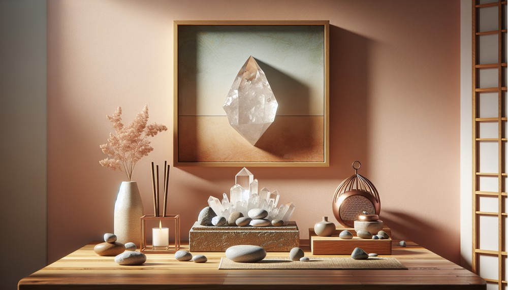 A polished red jasper stone on a natural wooden background